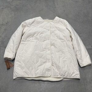 NWT UGG Koolaburra Women's‎ Puffer Jacket Reversible Sherpa Fleece Sz XXL Cream